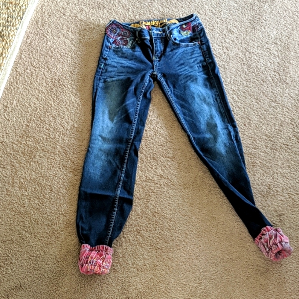 Desigual jeans with contrast cuff